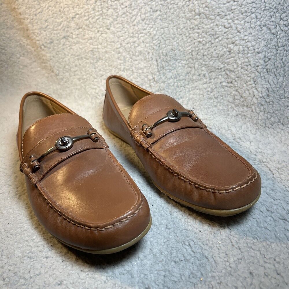 Coach Men's Leather M 9.5 D US Mott Driver FG2984 Brown Slip On Loafer Shoes - Picture 3 of 16